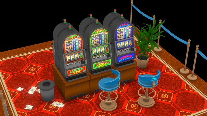 Casino Slot Machines 3D Model