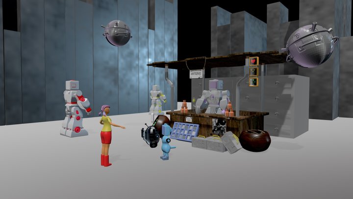 Antiques Shop - Final 3D Model