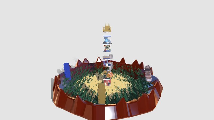 Los Miserables - Doom Building - Villains Lair 3D Model