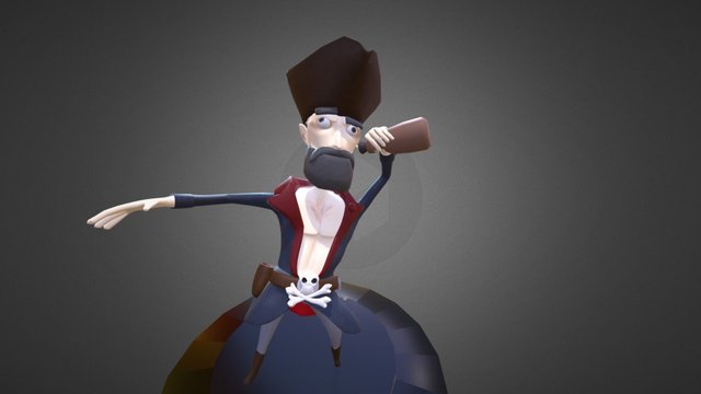 Drunk Pirate 3D Model