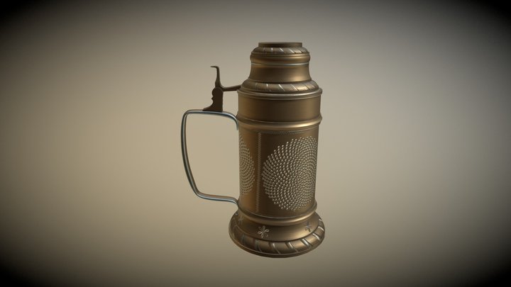 Vintage  Beer Stein 3D Model