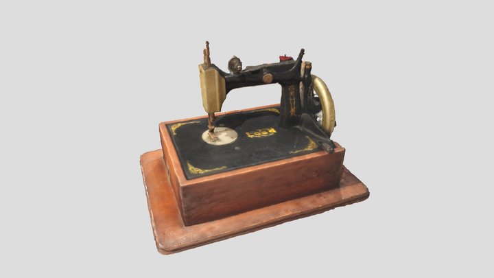 Old sewing machine in Japan 3D Model