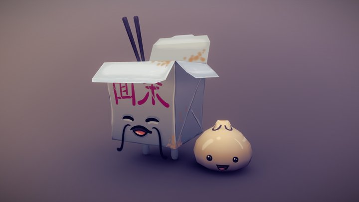 Noodle Character 3D Model