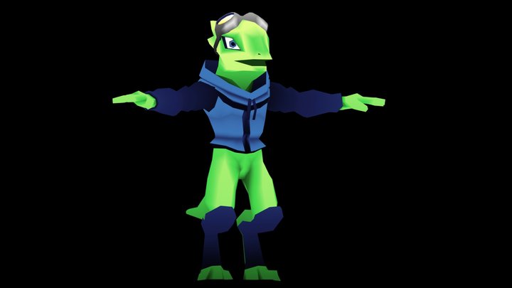 lizard t pose 3D Model