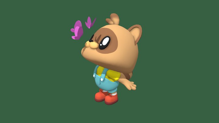 Jack - Raccoon Island 3D Model