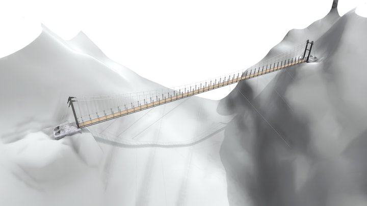 Puente Colgante EL SALTILLO 3D Model