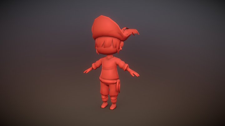 Stylized Pirate Kid 3D Model