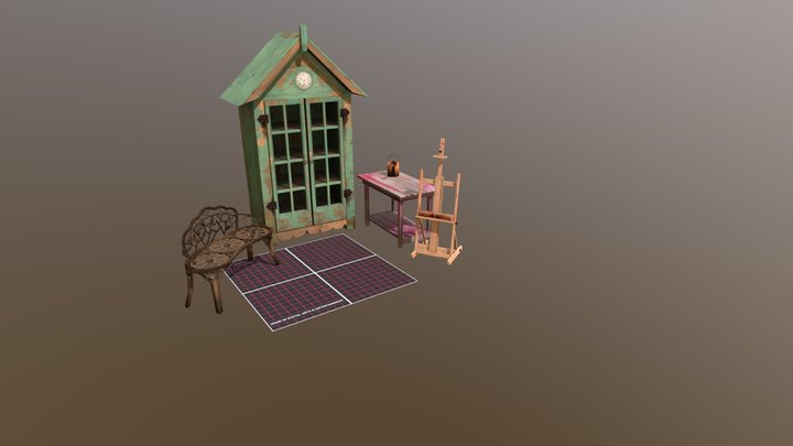 DAE 5 Finished props - Grandma's House 3D Model