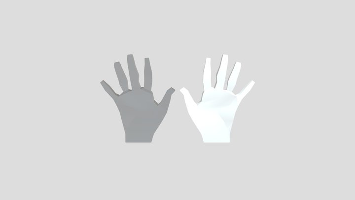Low Poly Hands (Rigged) 3D Model