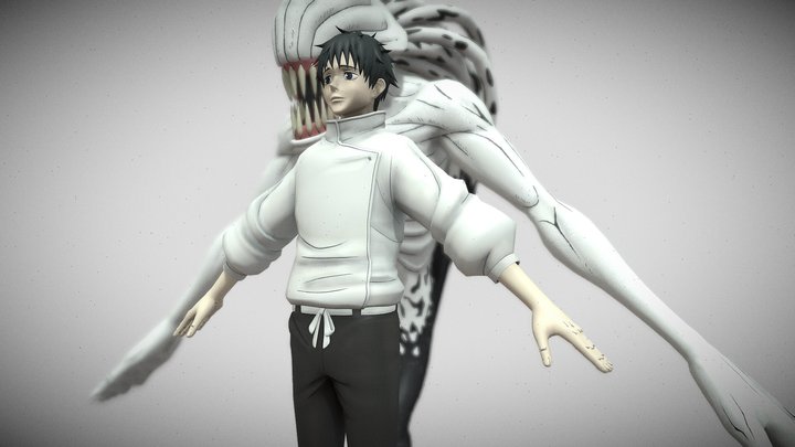 Yuta Okkotsu and Rika from Jujutsu Kaisen 3D Model