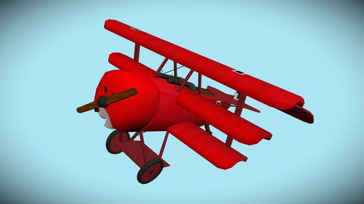 Flying Circus - Fokker Dr. 1 Triplane 3D Model