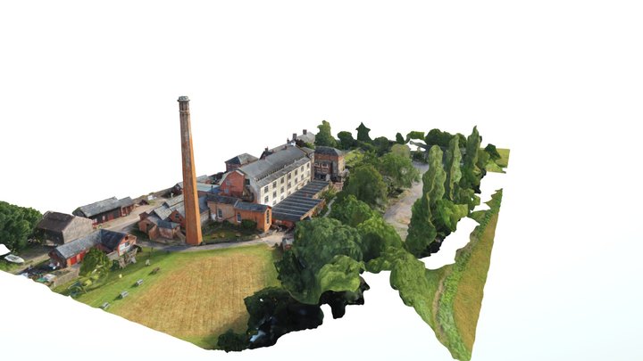 Coldharbour Mill Museum in Uffclume, Devon, UK 3D Model