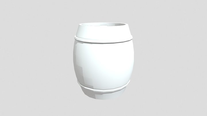 Wooden Barrel 3D Model