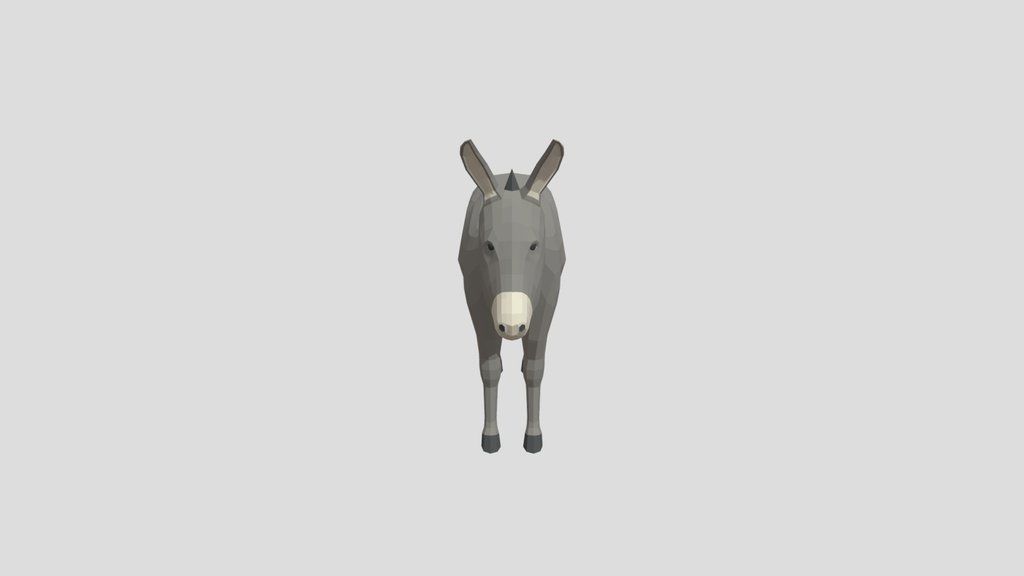 Low Poly Donkey