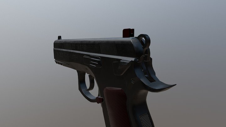 cz75sp01 pistol 3D Model