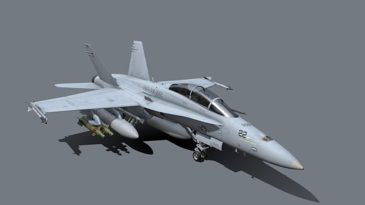 F/A-18 B/D Hornet 3D Model