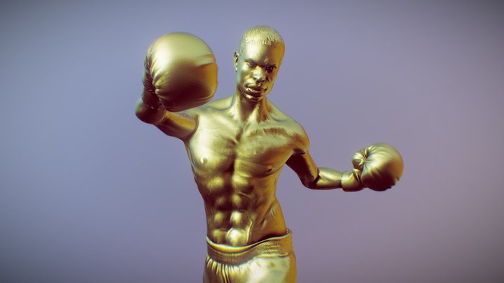 World Boxing Champion Kid Pambele 3D Model