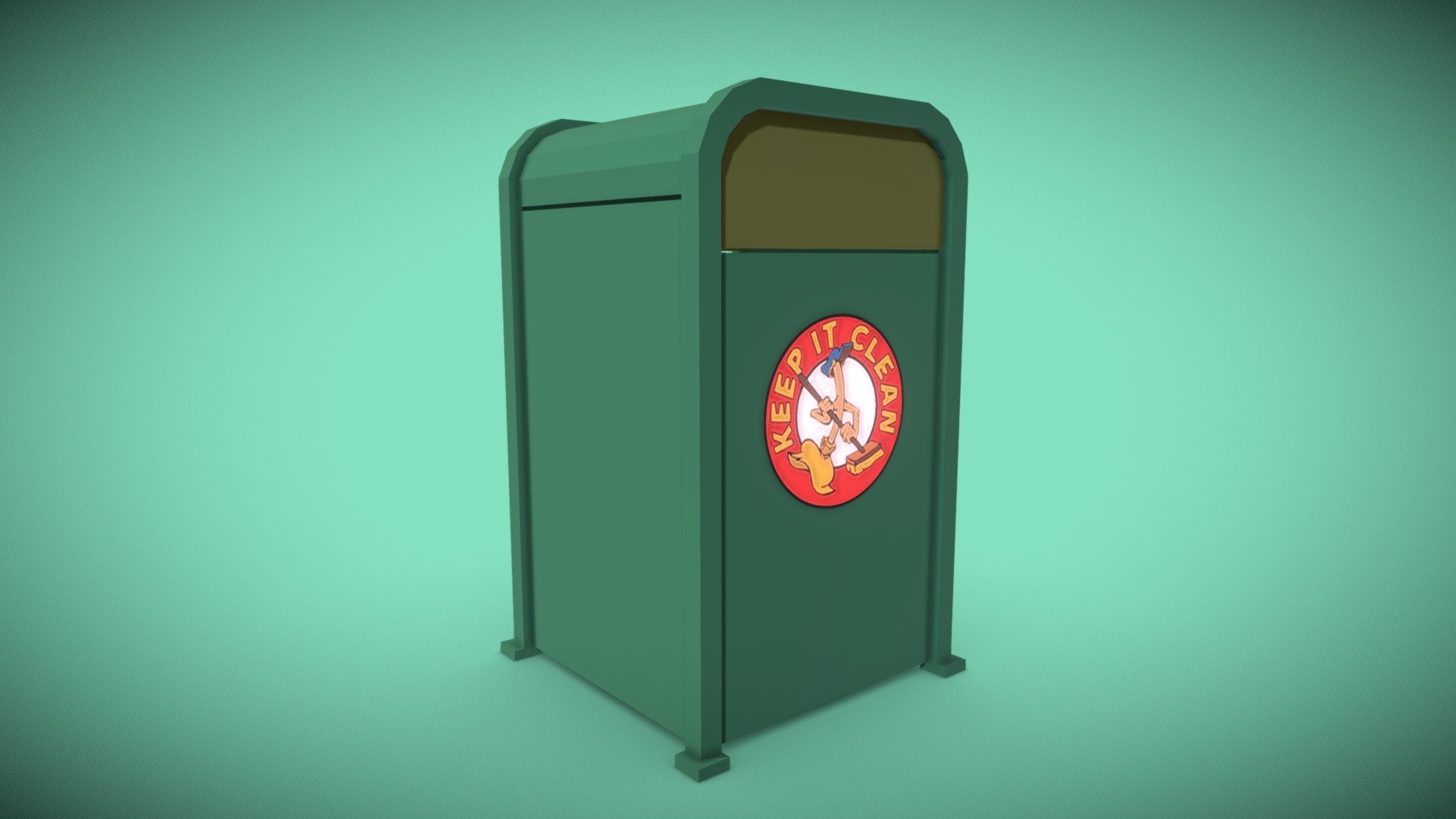 Toontown Trash Can