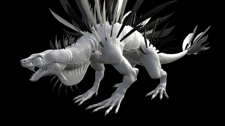 PorcuSerpent Low Poly 3D Model