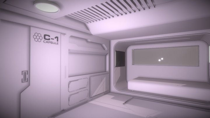 Sci-Fi Interior Room 3D Model