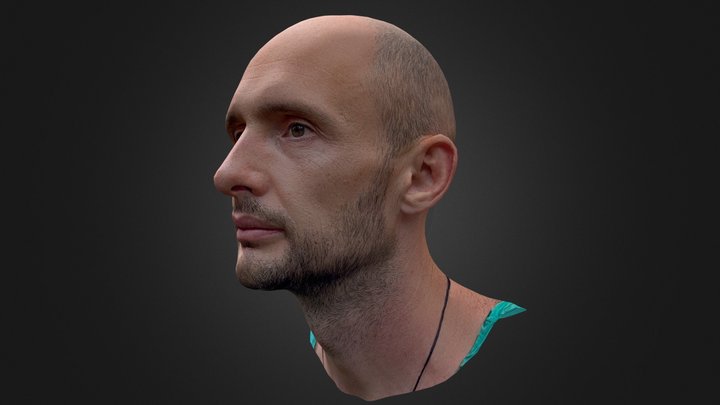 Retopology of Head Scan 9 in Wrap4D 3D Model
