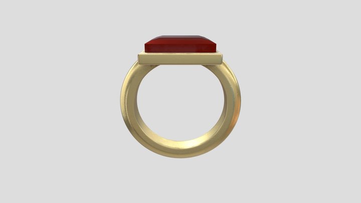 ANILLO CON RUBÍ 3D Model