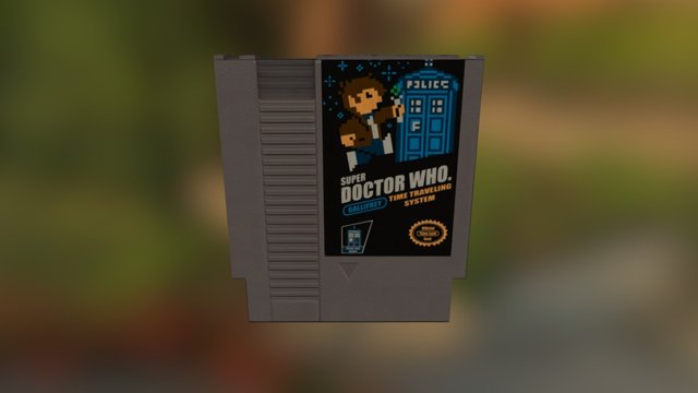 Doctor Who NES Cartridge 3D Model