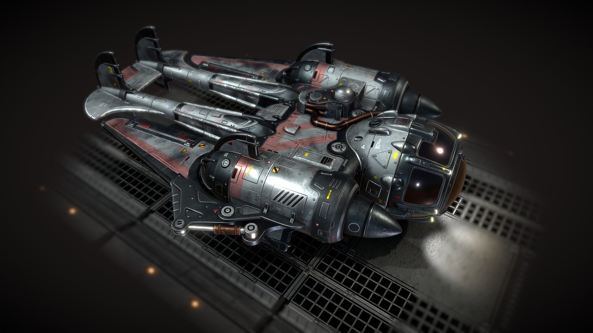 SpaceShip BB - 3D model by giobiancoFB [ec4137d] - Sketchfab