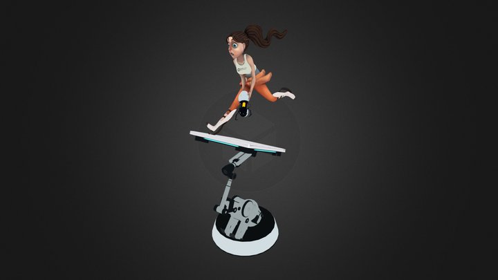 Chell_sprint.obj 3D Model