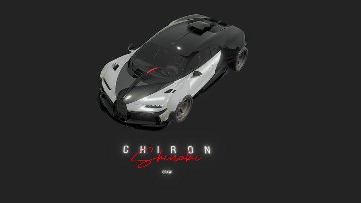 20' Bugatti Chiron PurSport (Shinobi Collection) 3D Model