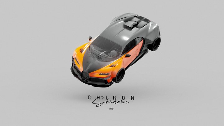 20' Bugatti Chiron PurSport Widebody 3D Model