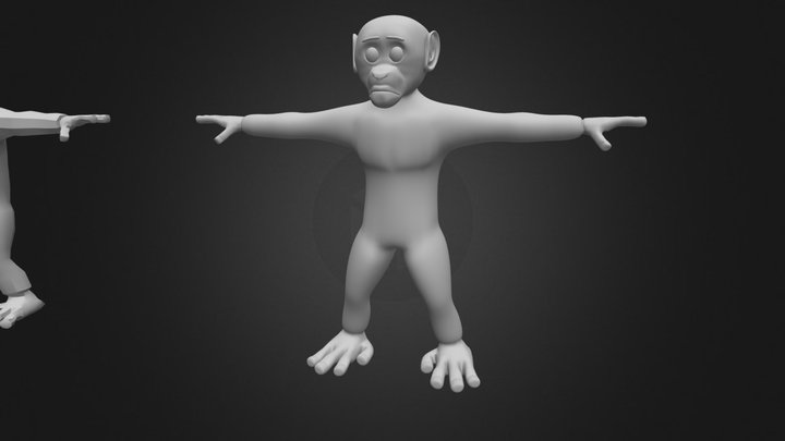 Free Base Chimp 3D Model