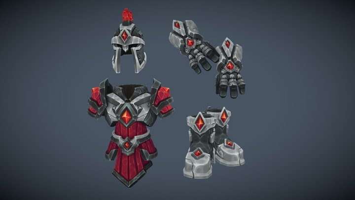 Armor Set - Elemental Rumble 3D Model