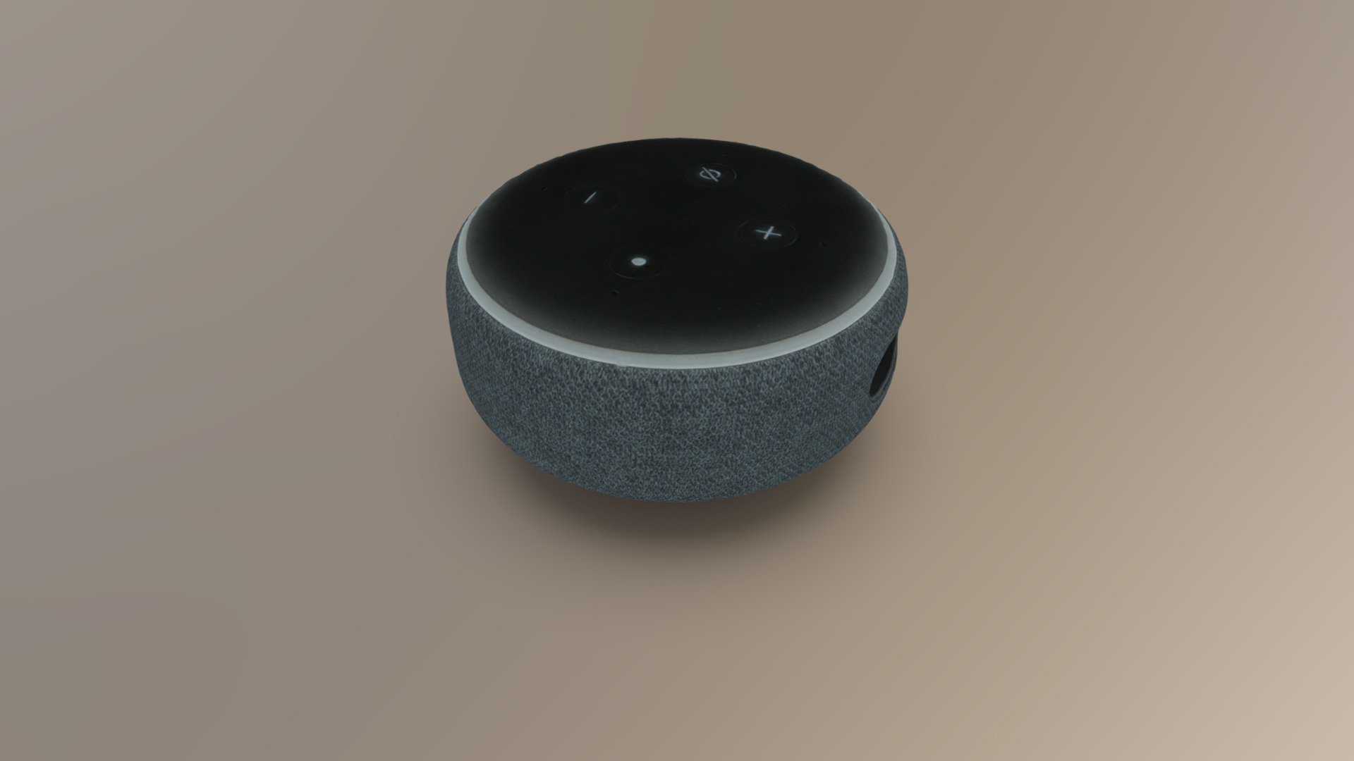 3D model Amazon Alexa Echo Dot (3rd Gen) – Charcoal - This is a 3D model of the Amazon Alexa Echo Dot (3rd Gen) - Charcoal. The 3D model is about a black computer mouse.