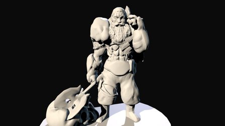 Barbarian Warrior 3D Model