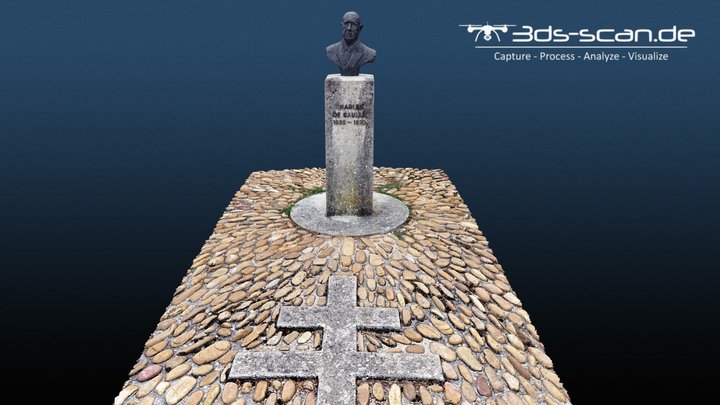 Charles de Gaulle Statue (Courthézon / F) 3D Model