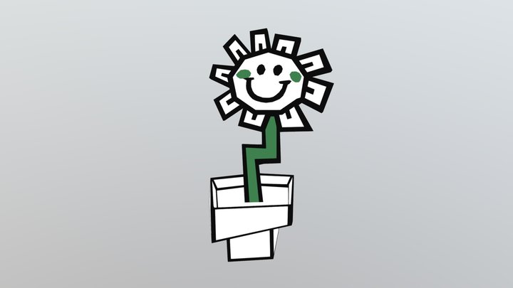 Green Day Flower 3D Model