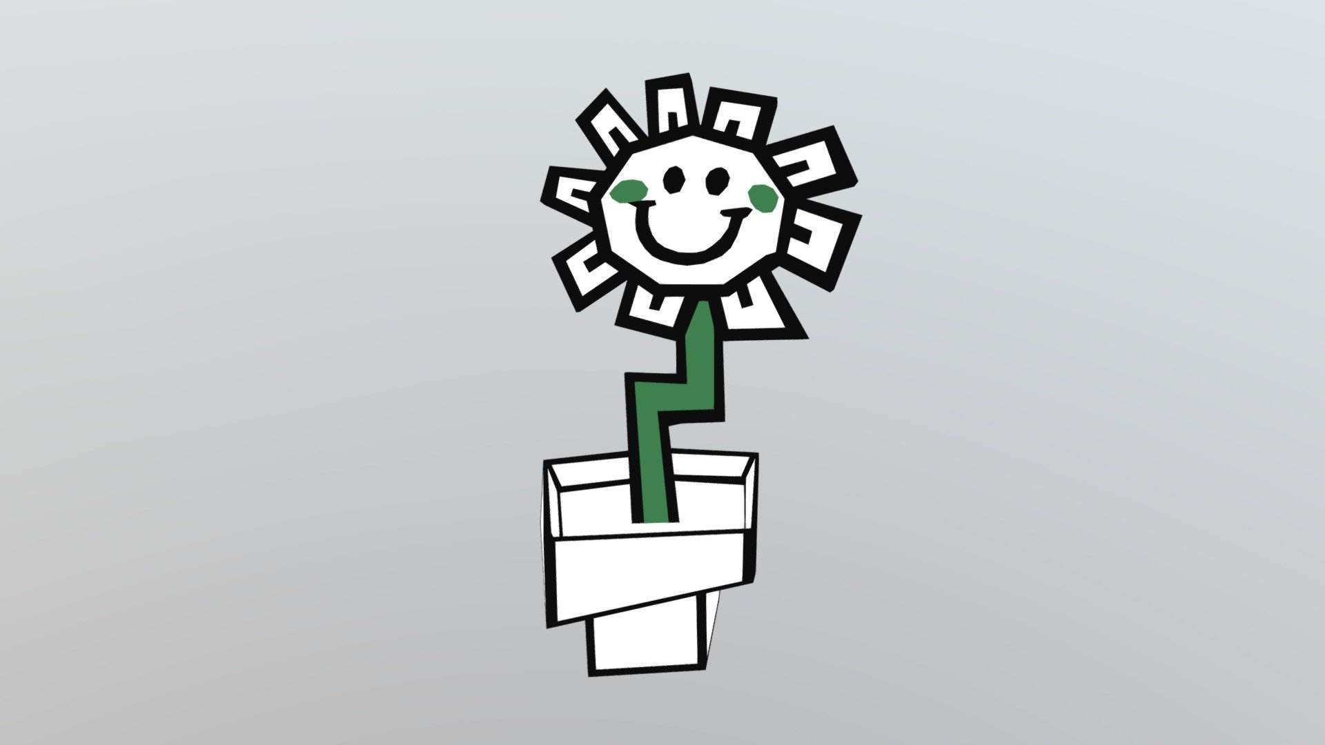 Green Day Flower (facebook 3d posting)