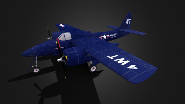 Grumman F7F Tigercat – Modello 3D gratuito STL
