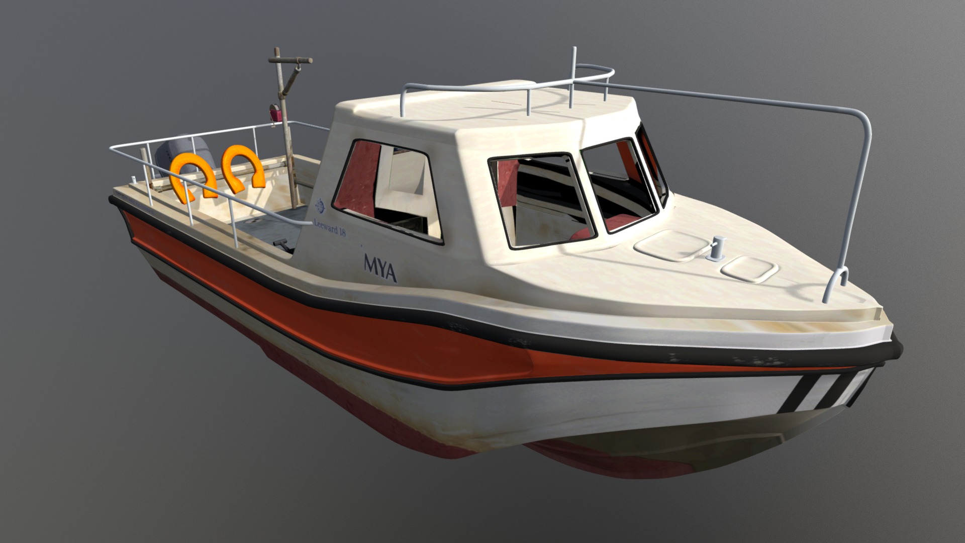 3D model The Leeward - This is a 3D model of the The Leeward. The 3D model is about a small boat on water.