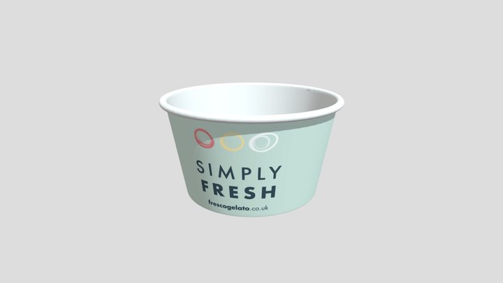 5oz Ice Cream Cup 3D Model
