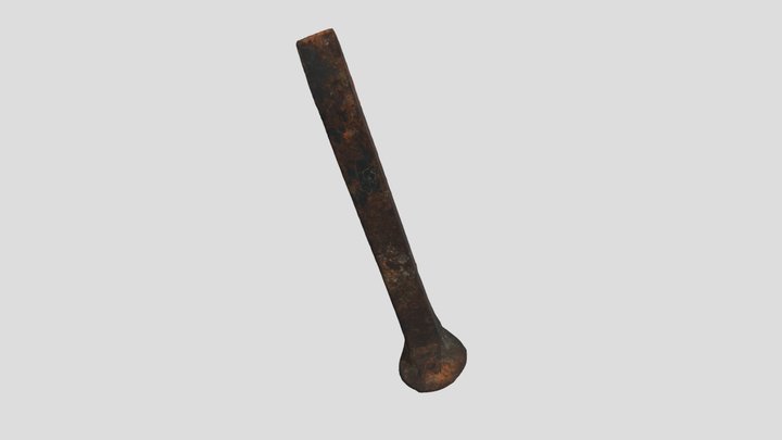 Rail Road Spike 3D Model