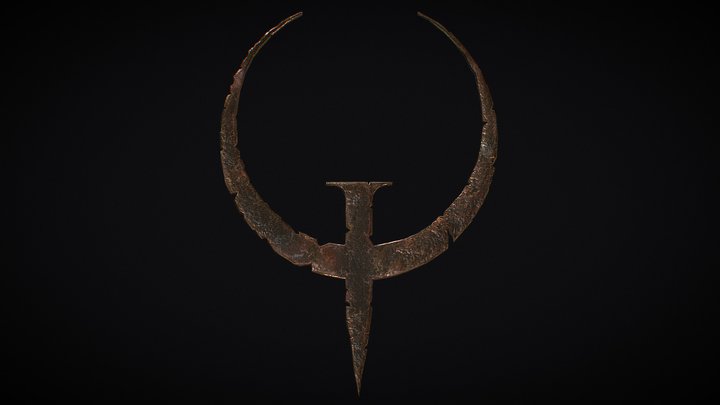 Quake 1 Logo 3D Model