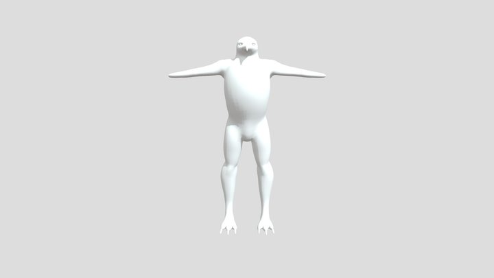 Retopologia Pinguino Cecilia Alvarado 3D Model