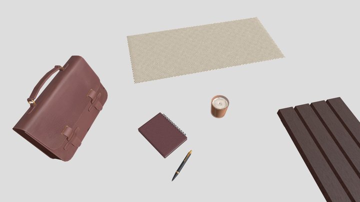 6 small objects 3D Model