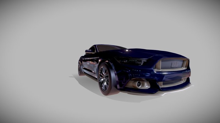 Test Car Mustang 3D Model