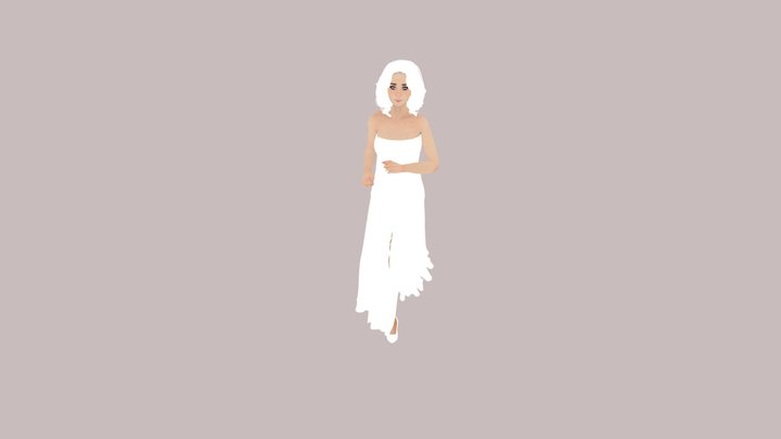 Milke Maid Completely Done Animated 3D Model