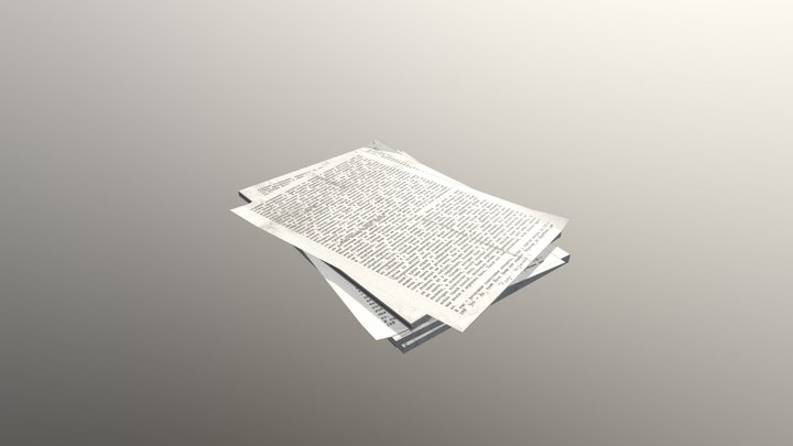 Paper-text 3D Model