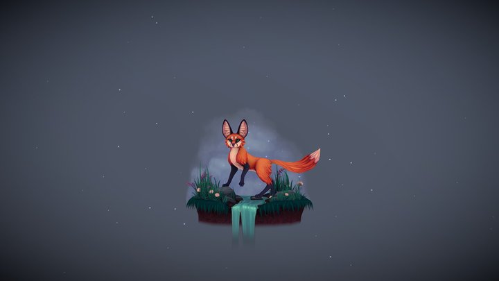Vallen the Fox 3D Model