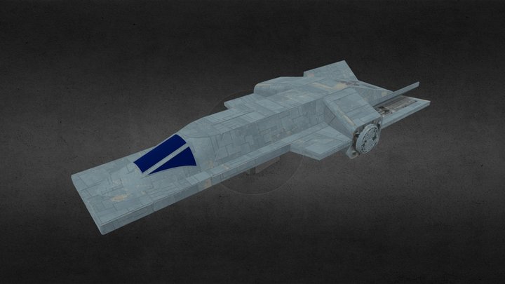 "Tacit Blue" Light Freighter 3D Model